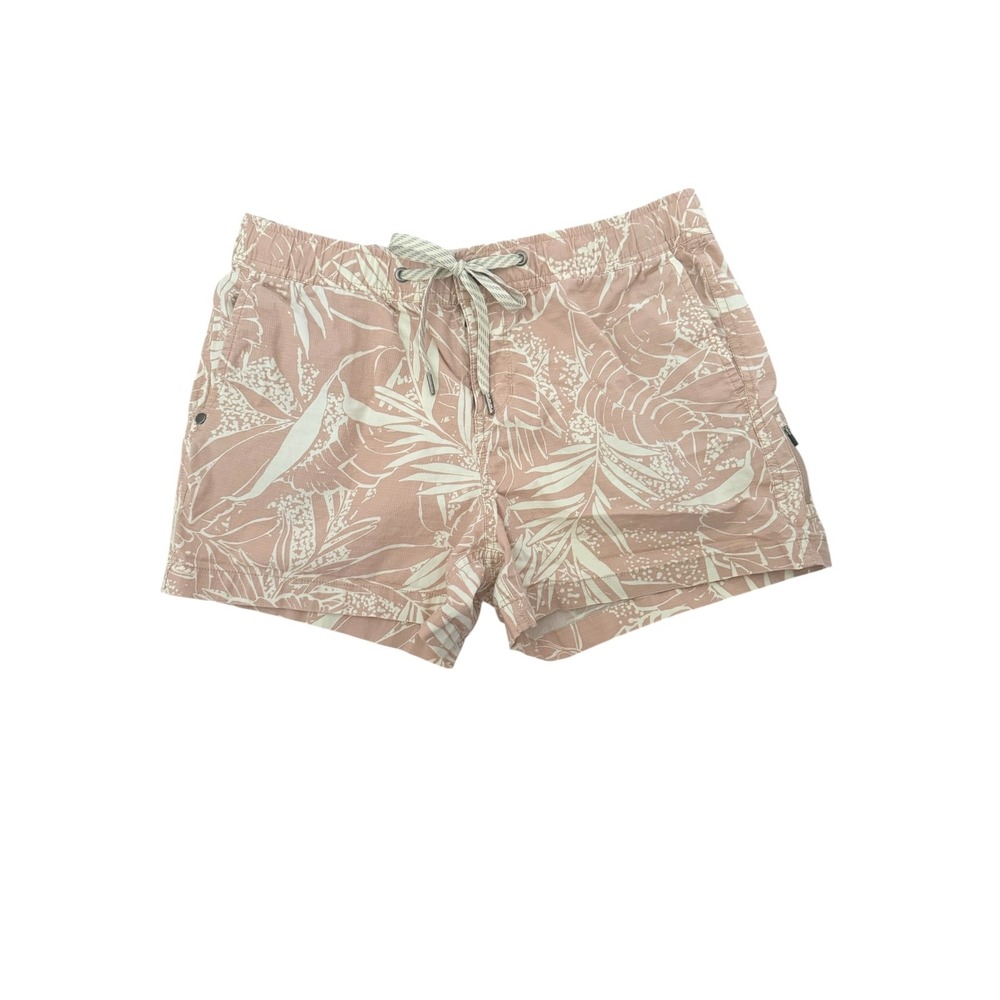 Vuori Women's Ripstop Shorts Size Medium Pink Salt Rainforest Tropical